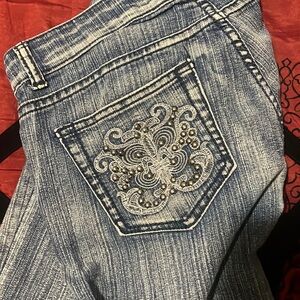 vintage studded jeans